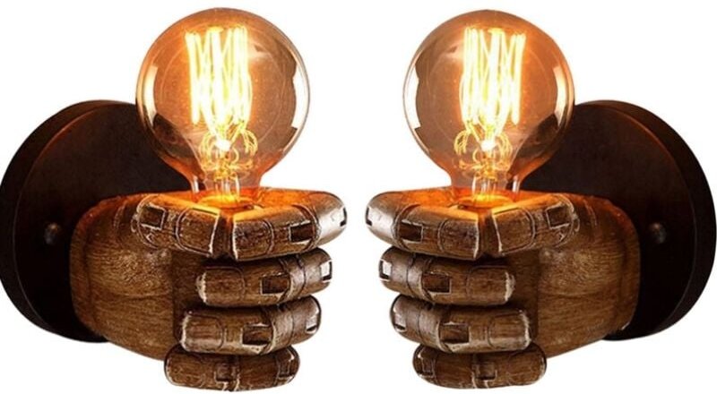 Retro Harz Faust Wandlampe Grenzüberschreitende Europäische Bar Restaurant Cafe Dekorative Wandlampe Links + Rechts 15 2...