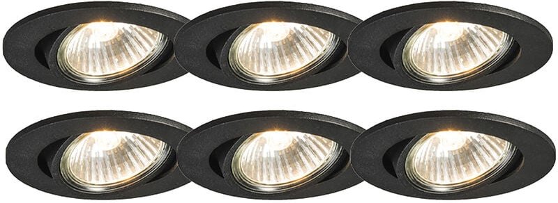 Set mit 6 Einbauspots schwarz neigbar - Cisco