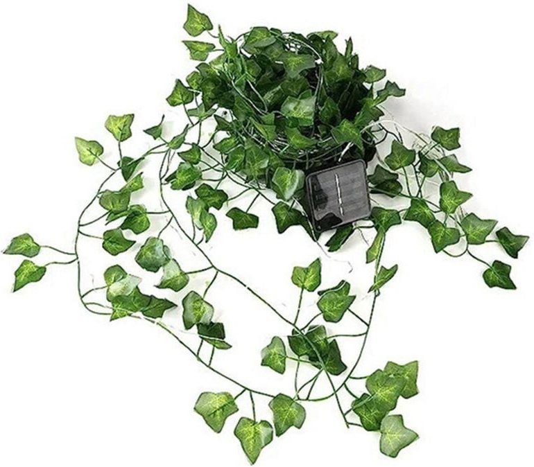 Tlily - Solar Rattan Lichterkette für den Außenbereich, dekorativ, 10 m