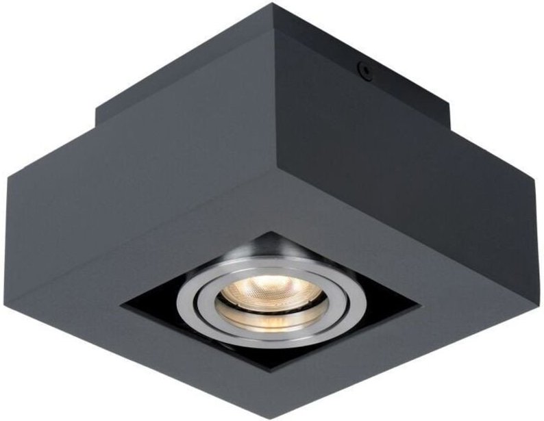 Italux - Casemiro - Modernes oberflächenmontiertes schwarzes Aluminium 1 Licht, GU10
