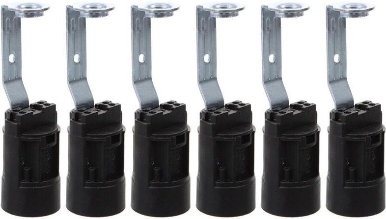 E14-Ersatzfassungen mit Halterung für dekorative Lampen, höhenverstellbar 70 mm, 6er-Pack, Zubehör für Lampen und Kronle...