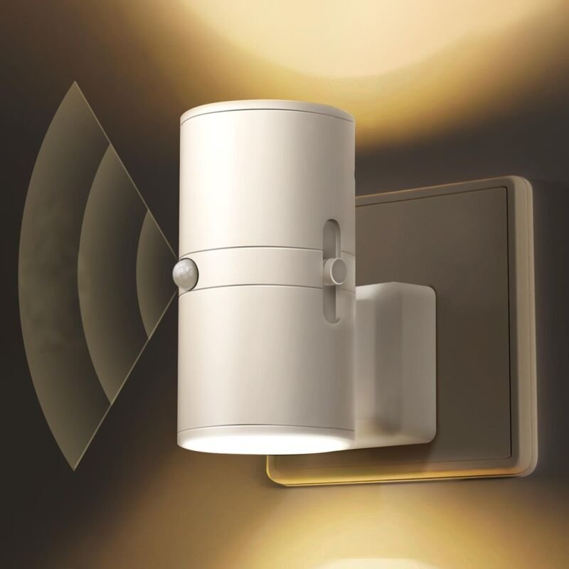 LED-Einsteck-Nachlampe mit Bewegungsmelder, 0-100LM, 3000K Warmweiß, 1 Stück