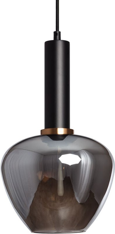 Pendelleuchte Metall und Glas Daira Rauchgrau