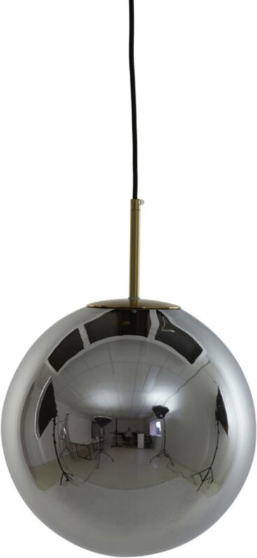 Thumbnail - Light & Living - hängeleuchte - Medina - schwarz - glas rauchglas