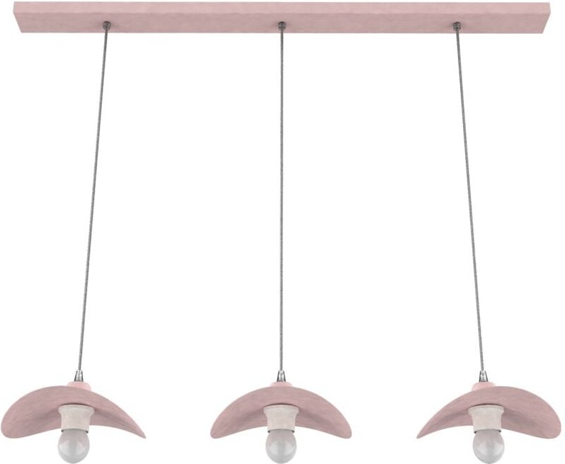 Piuma sospensione binario 3 luci monocolore opaco