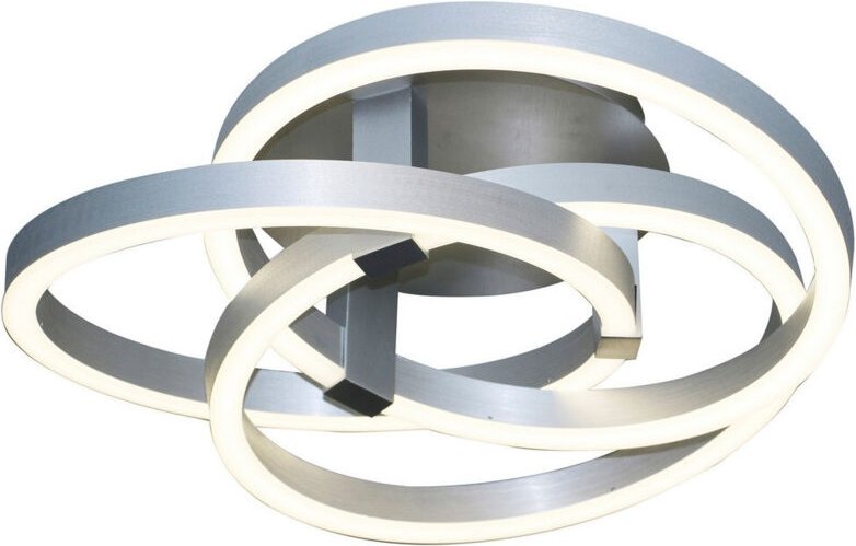 Naeve DIVORA Dimmbare CCT-integrierte LED-Halbdeckenleuchte, Aluminium, 2800–6800 K, Fernbedienung