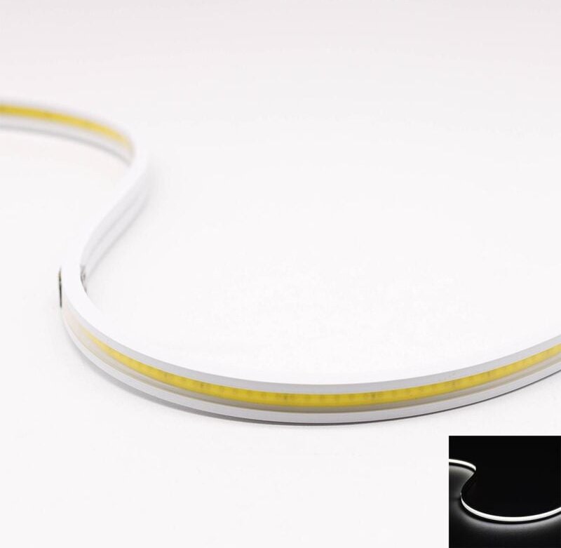 COB 24V LED Streifen 5M 7.7W/m 336LED/m 4mm - Lichtfarbe: Kaltweiß 6000K - Schutzart: IP67