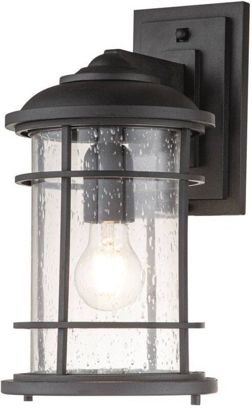 Thumbnail - Elstead Feiss Lighthouse Außenwandlaterne Strukturiert Schwarz, IP44