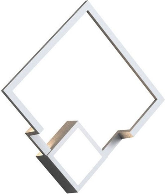 Inspired Mantra Fusion Boutique Boutique quadratische Wandleuchte, dimmbar, 18 W LED, 3000 K, 1150 lm, weiß, 3 Jahre Gar...