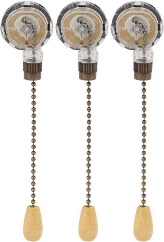 Zugkettenschalter für Ventilatoren Ventilatorsteuerung 3 Stück, korrosionsbeständig, 250 V 3 A / 125 V 6 A Für Ventilato...