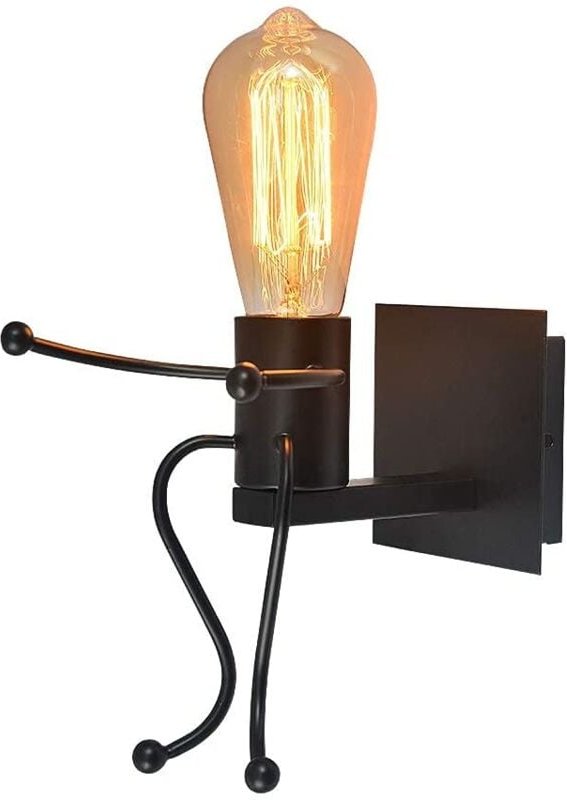 Goeco - Vintage Wandleuchte Innen Retro led Industrie Wandlampe Metall Kreative Cartoon Lampe für Bar Schlafzimmer Küche...