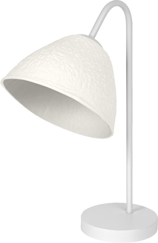 LEDVANCE weiße Dekor Kamelglocke Metall- und Pappmaché-Tischleuchte, E14, dimmbar, 220 mm Länge, Lampenschirm aus recyce...