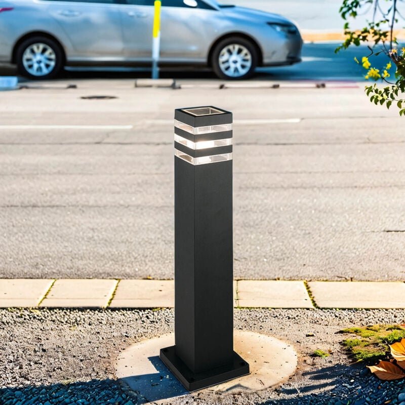 Licht-erlebnisse - Schwarze Stehlampe karalis Aluminium 65cm Leuchte