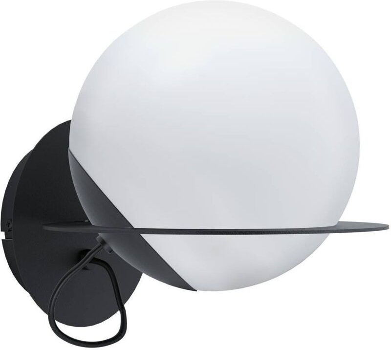 Wandlampe Sabalete, 1 flammige Wandleuchte Modern, Wandleuchte innen aus Stahl und Glas, Wohnzimmerlampe, Flurlampe in S...