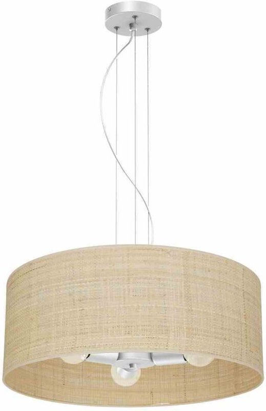 Hängelampe Kronleuchter Milagro MARSHALL MLP7490 weiß / Rattan