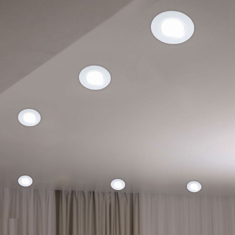 Etc-shop - Einbaustrahler Deckenleuchte led Einbauspot rund Deckenlampe, Strahler schwenkbar weiß, 3W 230lm warmweiß, d ...