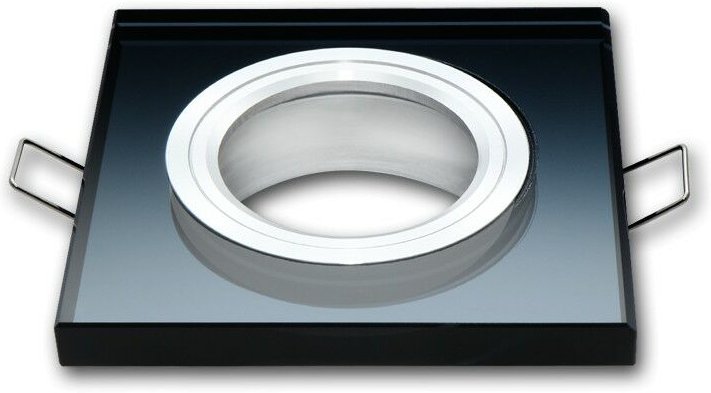 Led Line - Einbaustrahler GU10 Einbaurahmen Glas Ultra Flach (15mm) Einbauleuchte Ø75mm Bohrloch inkl. GU10 Fassung für ...
