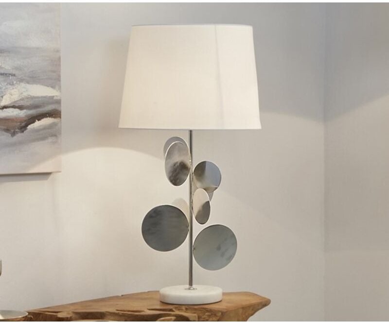 Gitti Silber Tischlampe 69 cm. 35Dx69 cm