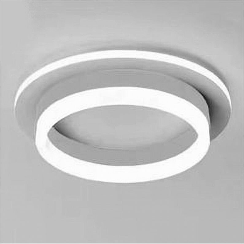 Thumbnail - Trade Shop Traesio - Trade Shop - plafoniera led 27W tonda cerchio weissen moderne leuchte soffitto luce fredda 50490 -
