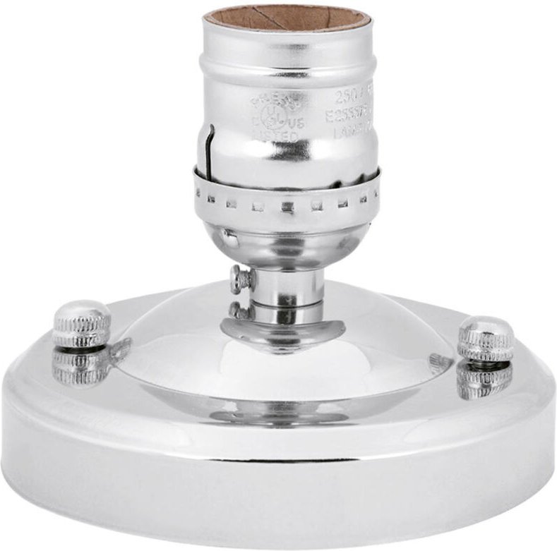 Portalámparas colgante industrial vintage Eosnow E26/E27, color plateado