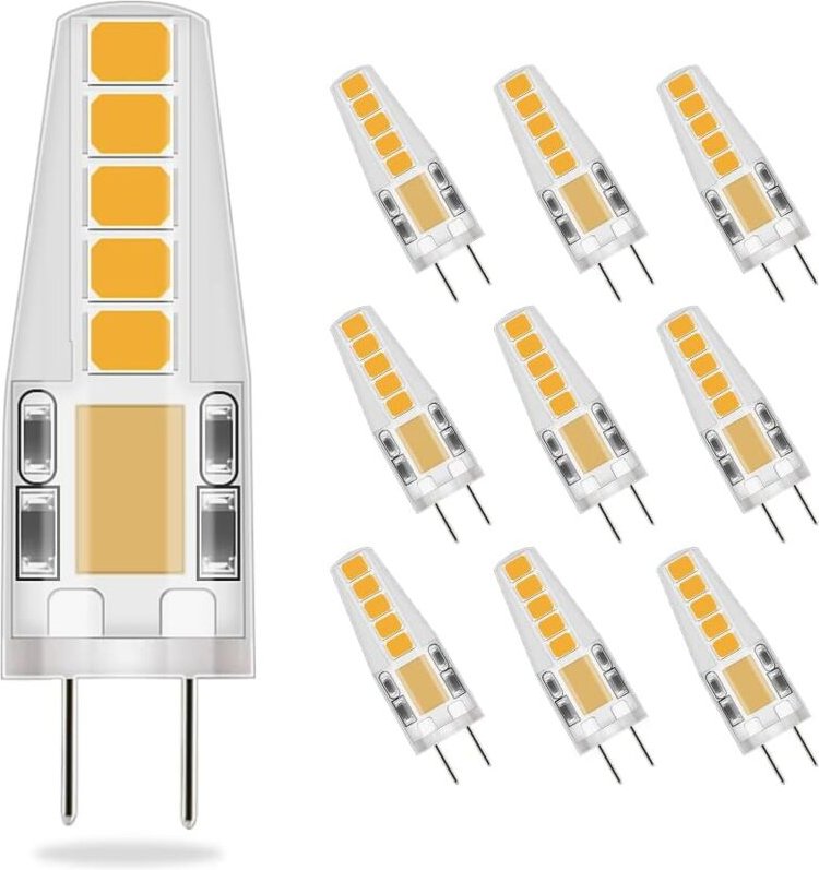 Dimmbare G4-LED-Glühbirnen, 3 W, entspricht 30 W Halogenlampe, 300 lm warmweiß 3000 K, energiesparende Glühbirne, flimme...