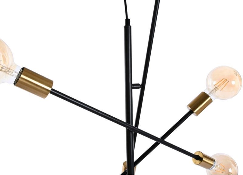 Metalldecke 60x52x50 Black Metall Arm Material Mehrfarbigfarbige Deckenleuchten und Wände Details