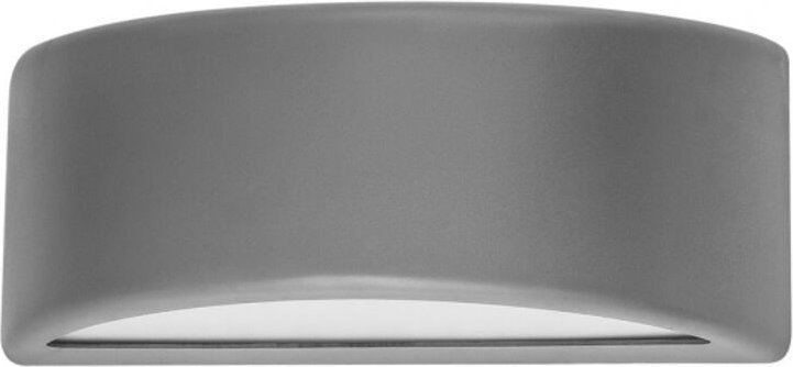 Fabrilamp - kefir außenwandleuchte 1xe27 grau ip65 polycarbonat 13,2x32x13 cm