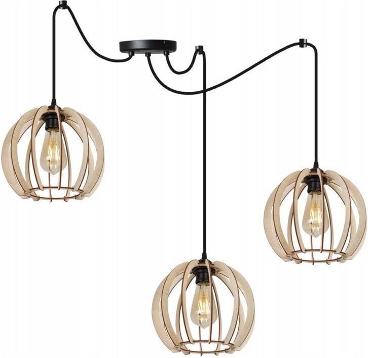 Moderne Led-Deckenhängelampe Aus Holz