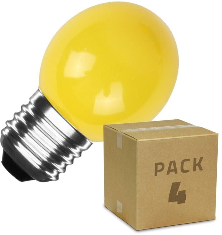 4er Pack LED-Glühbirnen E27 3W 300 lm G45 Gelb Gelb