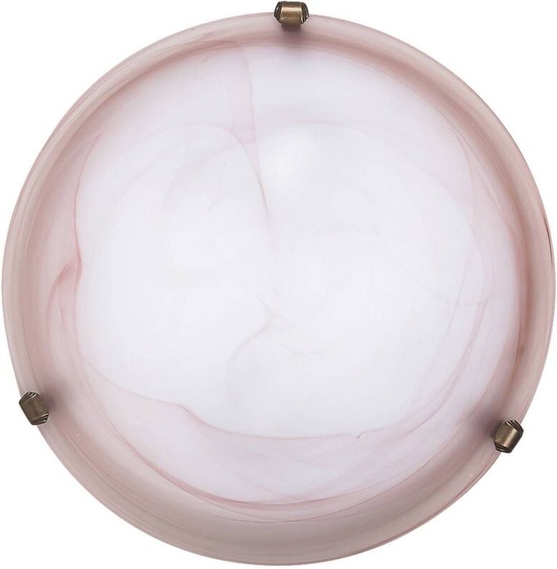 Glas Deckenleuchte 40 cm E27 2x60W Tabakglas Alabaster rund Alabastro 3353 Rabalux