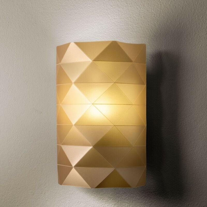 Neu Gold Wandleuchte Cm. 22 x 11 x 32 Stunden