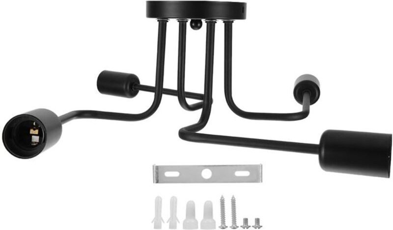 Lámpara colgante LED Eosnow estilo retro, 110-240 V, 4 bombillas E27, iluminación antigua para estudio, cafetería, bar y...