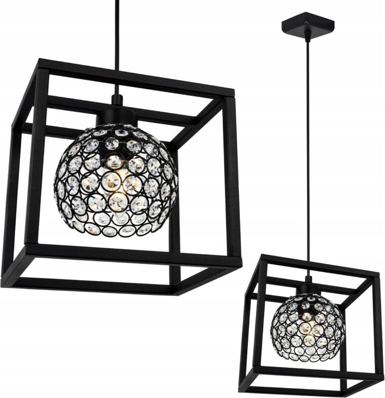 Hängelampe Käfig elegante Glaskugel