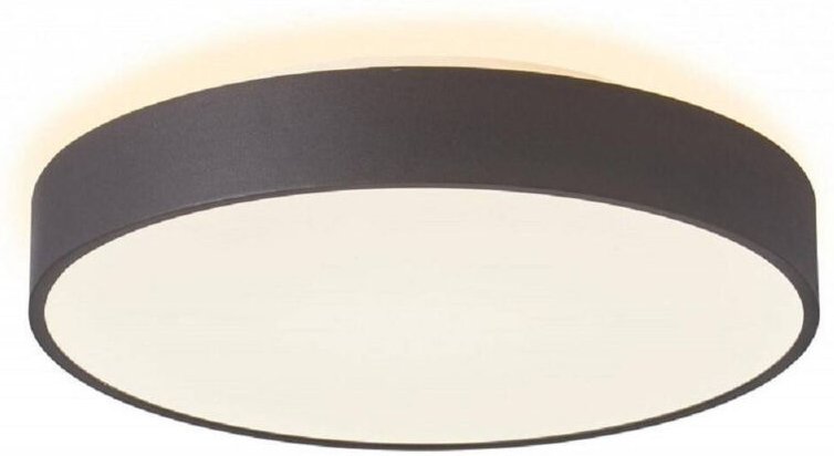 Trade Shop - plafoniera tonda led 42W cct 3000K 4000K lampada zu parete luce 3200LM 40CM - Schwarz