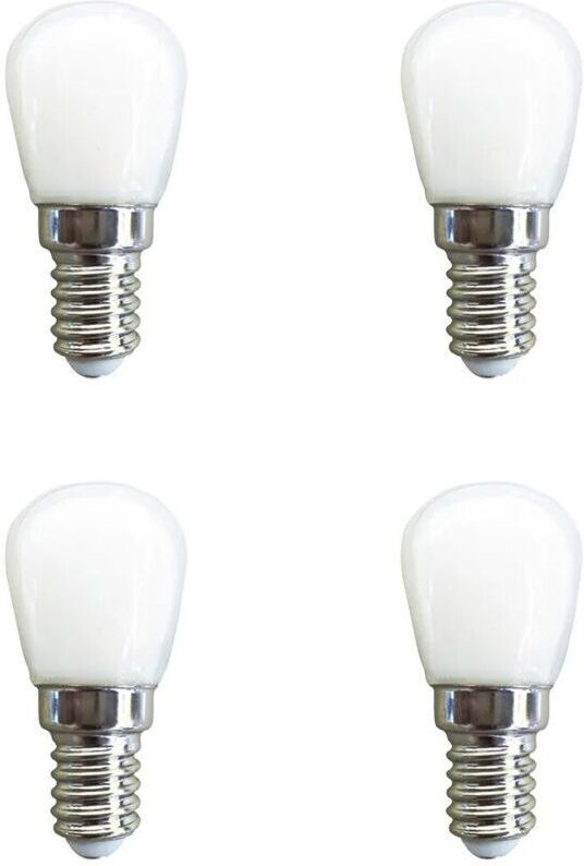 E14 3W wasserdichte LED-Lampe, 360°-Abstrahlwinkel, 220 V Wechselstrom für Kühlschrank/Nähmaschine/Drehbank, 4 Stück