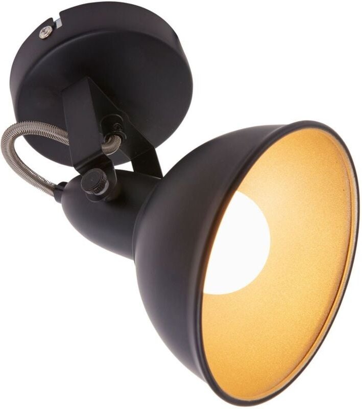 Briloner - Wandspot dreh& schwenkbar Retro 1xE14 40W Metall Schwarz Ø10cm