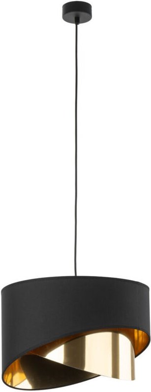 TK Grant Zylindrische Pendel-Deckenleuchte Schwarz, Gold 1xE27