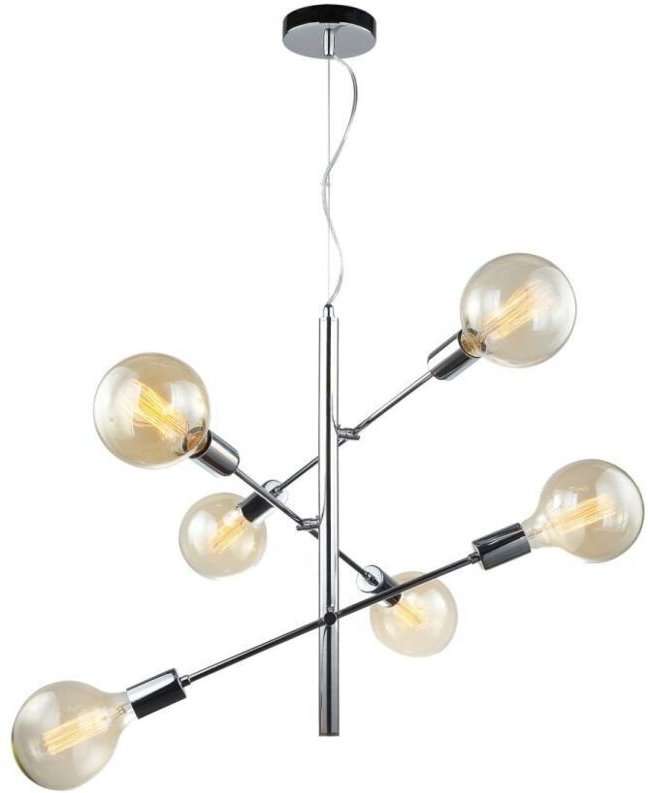 Italux - Madalyn - Moderner hängender Anhänger Chrom 6 Licht, E27