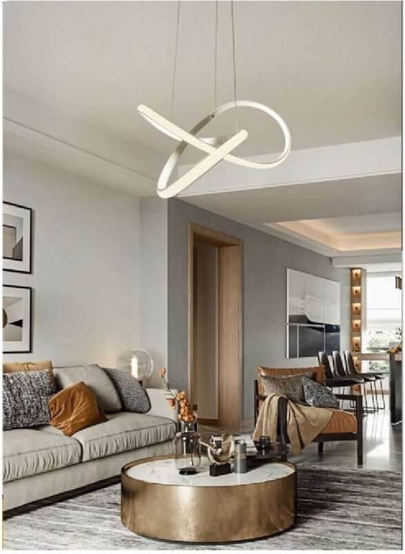 Trade Shop - LED-Kronleuchter, modern, geflochten, 45 w, Licht 6500 k, 3000 k, 4000 k, LP-31B -