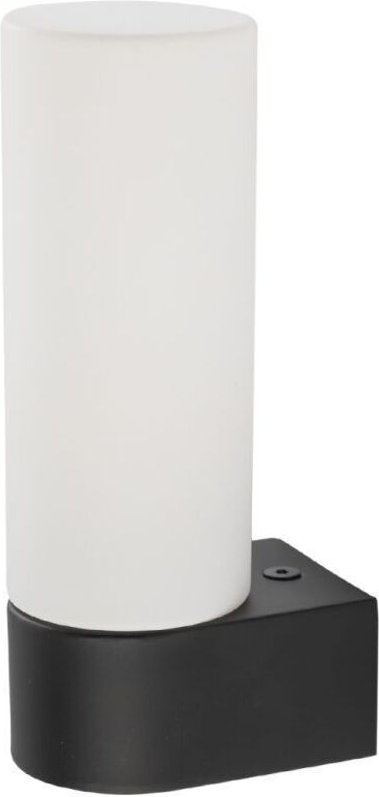 Wandlampe Schwarz Weiß IP44 Aluminium Glas G9 16.5 cm hoch Modern Badezimmerleuchte