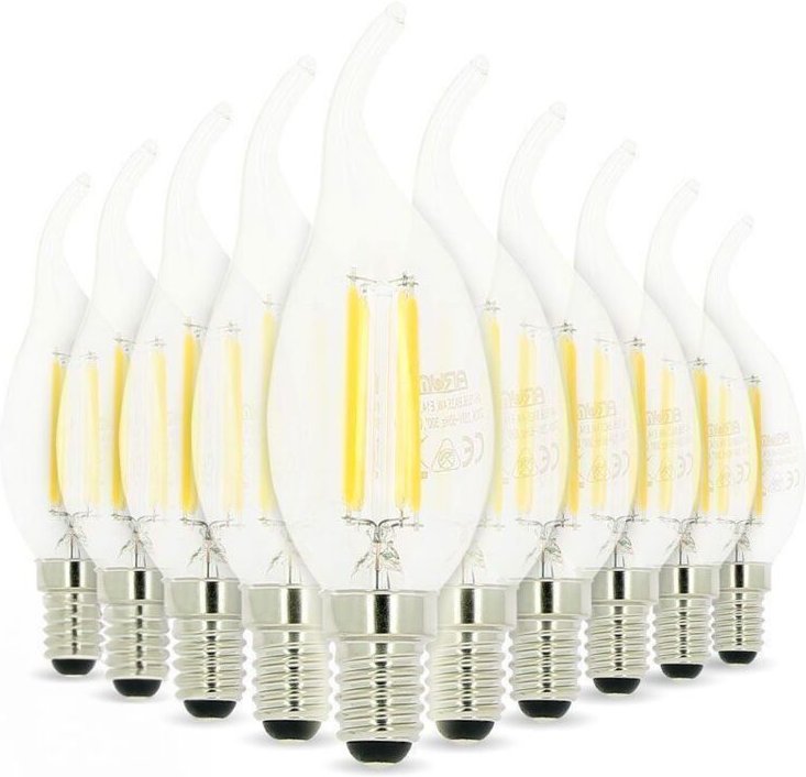 Lot von 10 Led Flame Bulbs E14 4W Filament