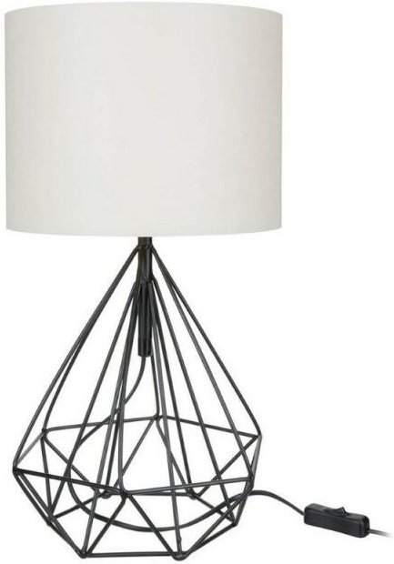 Schreibtischlampe Schwarz Weiß urban 25x h46,5 cm