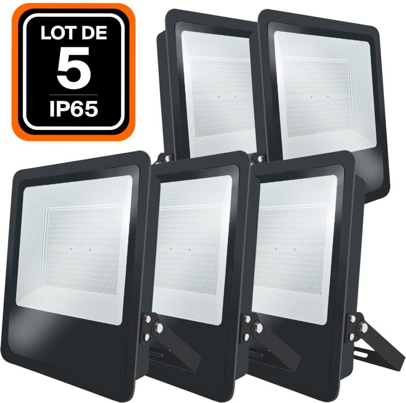 Europalamp - 5er- LED-Scheinwerfer für industrielle Zwecke moon 400W