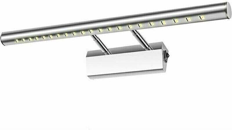 LED-Badezimmerleuchte mit Spiegel – 5 W, IP44 wasserdicht, 180° verstellbar, Edelstahlschalter, für Schminkbeleuchtung, ...