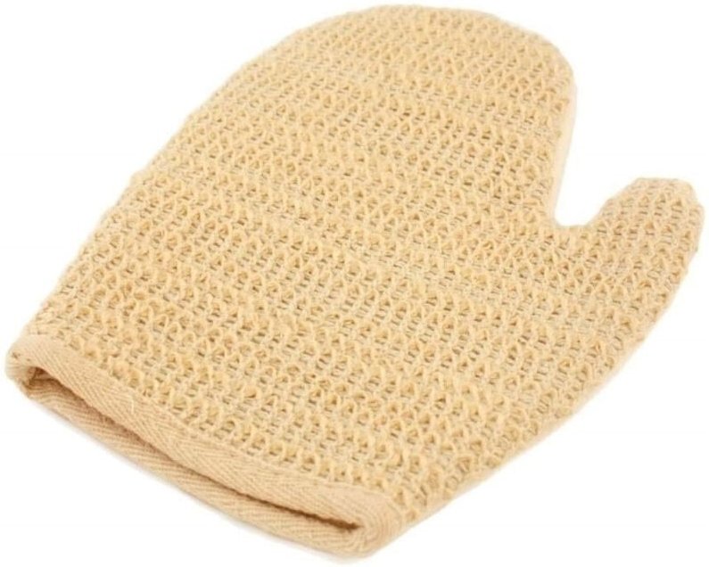 Trade Shop Traesio - Trade Shop - set mit 2 handschuhen massagehandschuhen duschschwamm luffa peeling -