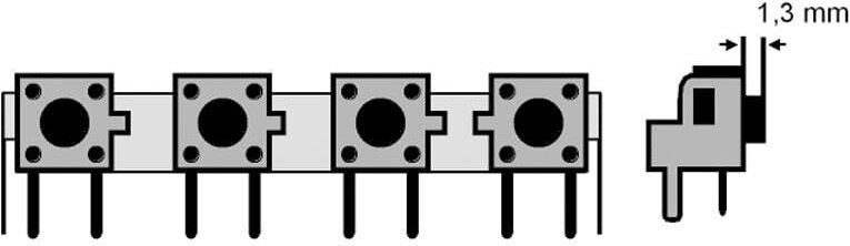 Touch-Taster Satz mit 4 Drucktasten