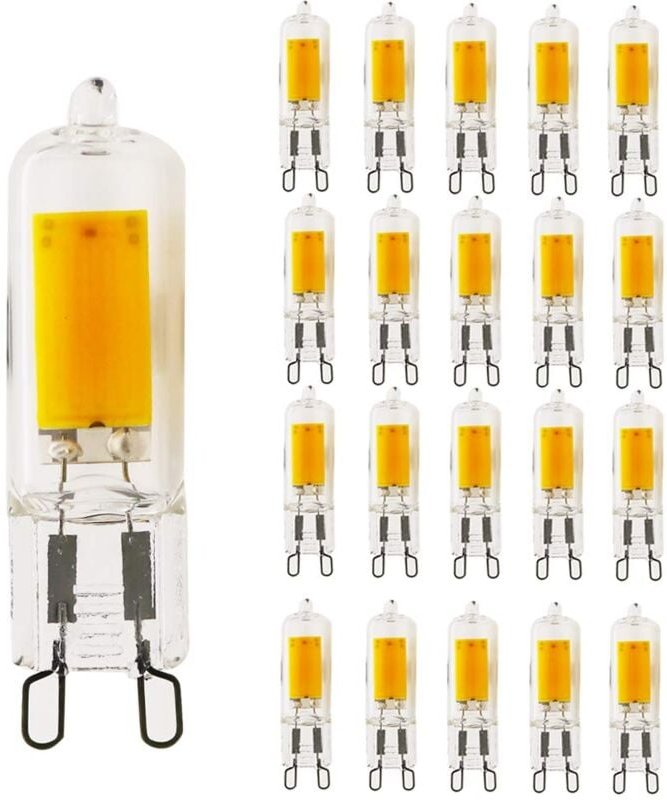 Beijiyi - 20er-Set G9 LED-Leuchtmittel 5W Warmweiß 3000K G9 Ersetzt 40W-Halogenleuchtmittel Energiesparlampe 400 lm Leuc...
