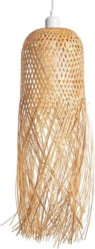 Pendelleuchte Bambus Kawaii Weiß - Textil