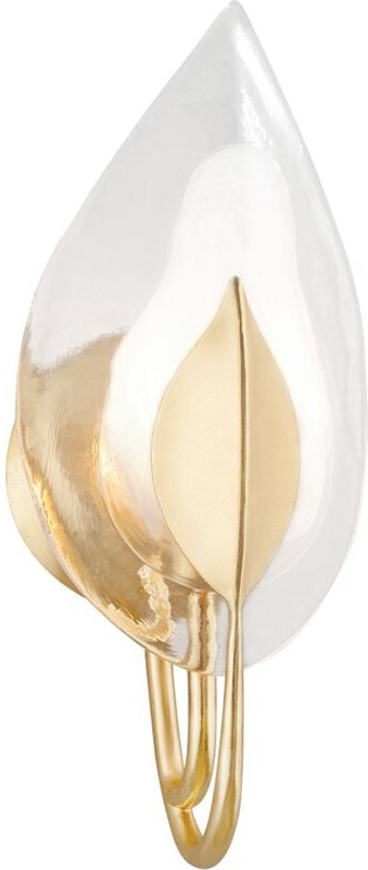 Blossom 1 leichte Wandleuchte Blattgold - Hudson Valley
