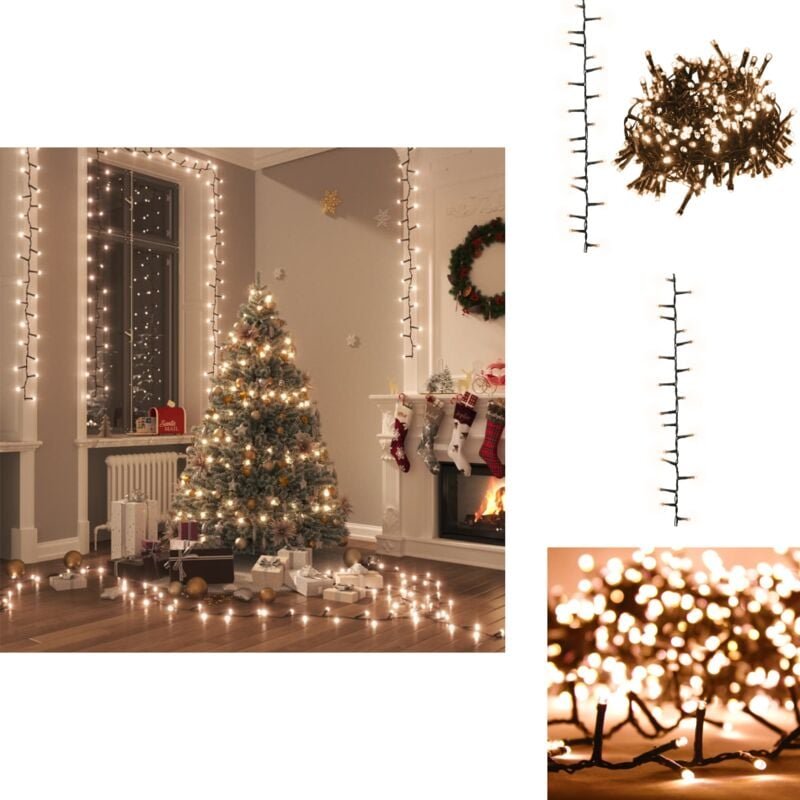 LED-Lichterkette mit 3000 LEDs Warmweiß 65 m pvc - Weihnachtsdeko - LED-Lichtringe - Lichterkette - Innenbeleuchtung - O...